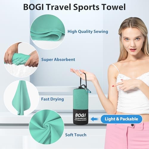 BOGI Microfiber Travel Sports Towel-Quick Dry Travel Towel, Soft Lightweight - Image 4
