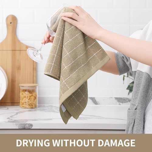 Homaxy 100% Cotton Terry Kitchen Towels, 7 Pack - Image 3
