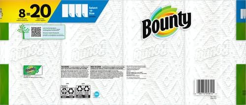 Bounty Select-A-Size Paper Towels, 8 Double Plus Rolls White, 113 Sheets Per - Image 3