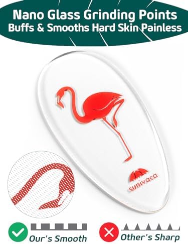 Glass Foot File Callus Remover for Feet, Flamingo Gifts for Women, Feet - Image 2