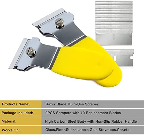 Multi-Purpose Scraper Tool 2 Pack – Metal Razor Blade Scraper Set - Image 6