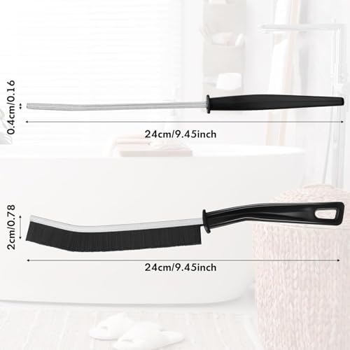 6P Crevice Cleaning Brush Hard Bristle Crevice Grout Cleaner Brush Thin Brush - Image 2