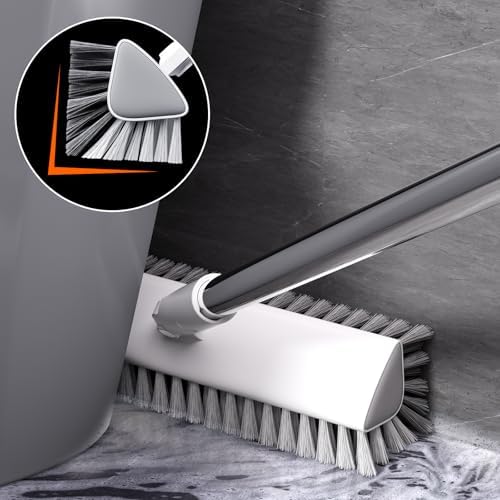 Floor Scrub Brush with Long Handle, Heavy-Duty Tile and Shower Grout Brush Stiff - Image 3
