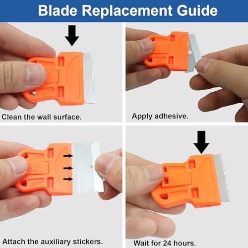 4 Pack Mini Plastic Razor Blade Scraper - Image 4