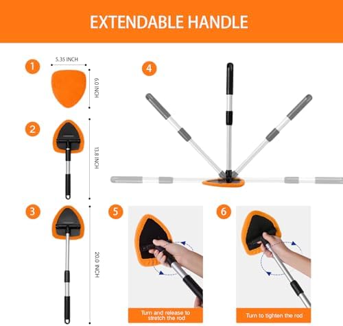 Qydipclin 10pcs Windshield Cleaning Tool Car Interior Window Cleaner Kit - Image 5