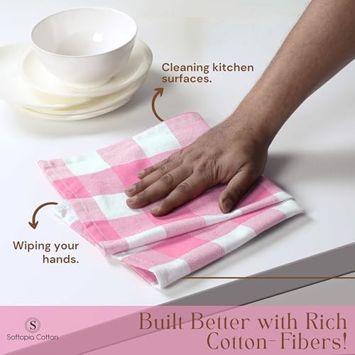 Buffalo Check 12 Pack Kitchen Towels, Plaid Dish Towels, 100% Cotton, Everyday - Image 2