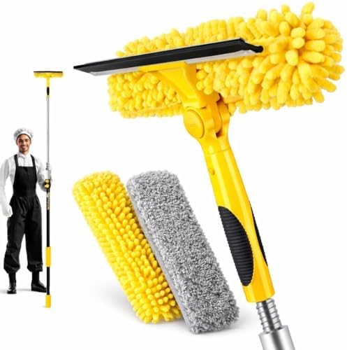 20 Feet High Reach Squeegee Window Cleaner Kit by Opow