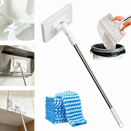 Hands Free Flat Mop, Zero Touch Gap Dust Cleaner & Locking Head by Unknown