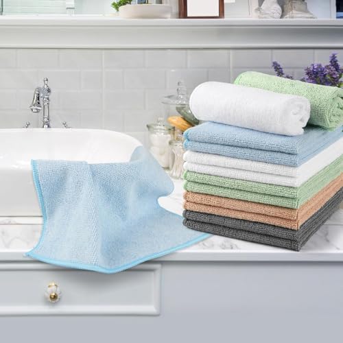 Orighty Washcloths Bulk, 100 Pack Microfiber Face Towels, 12x12 Inch - Image 6