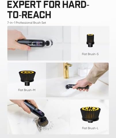 Fanttik Flip G10 Nano HomeCare Electric Spin Scrubber, Tile Grout Brush - Image 5