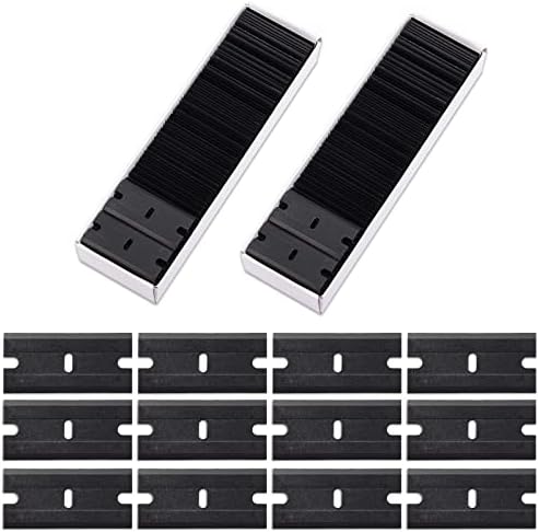 FOSHIO Plastic Razor Blades 200PCS Double Edged 1.5 Inch Suit by FOSHIO