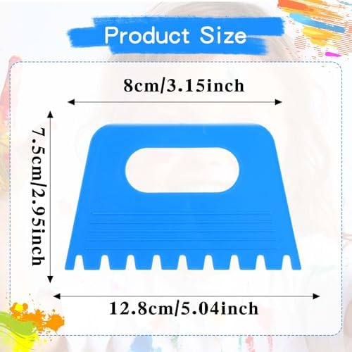 Plastic Paint Scraper Tool, Ymapinc Plastic Textured Art Tools, DIY Graffiti - Image 2