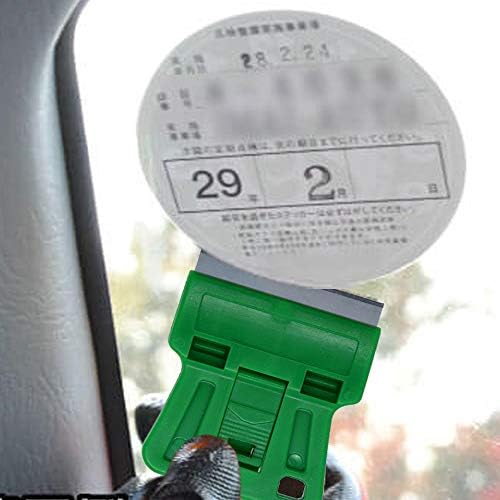 1.5 inches High Visibility Mini Razor Blade Scraper Glass Scraper Green Paint - Image 4
