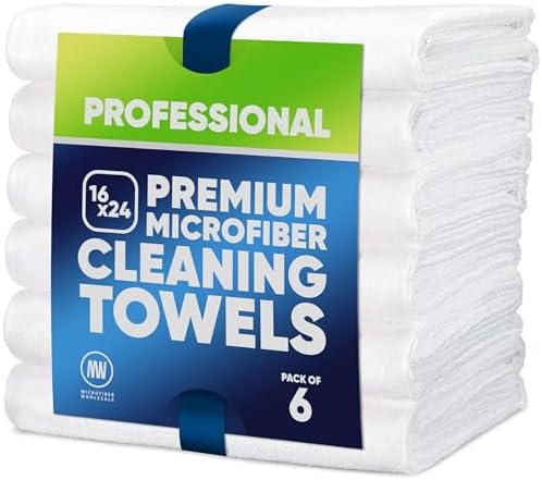 Microfiber Wholesale 16" x 24" Pro Multi Surface Microfiber Towels | 6 Pack by MicrofiberWholesale