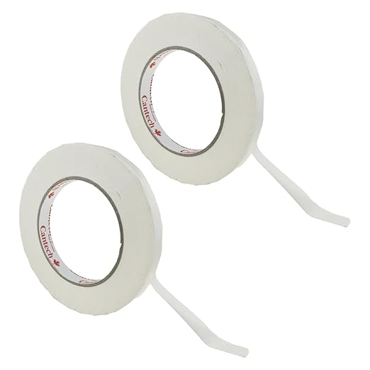 HAHIYO White 0.5Inch Wide Floral Tape, Waterproof Florist Tape Flower Wrap Adhesive Waterproof Decorative Tape for Bouquet Stem Wrapping Flower Arranging and Floral Craft, 2Rolls 200Feet/66Yard Total