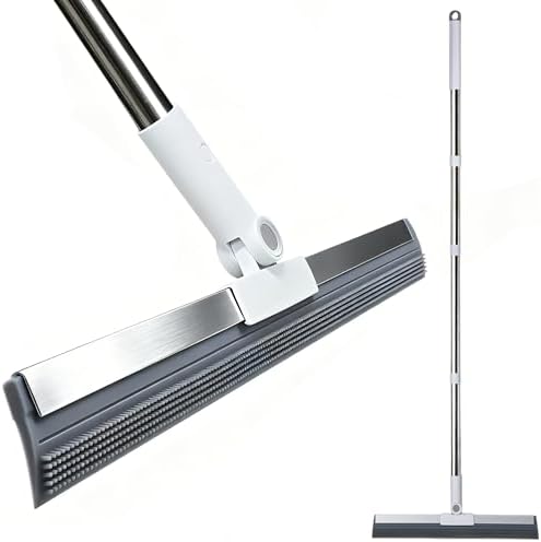 Floor Squeegee with 51"-58" Telescoping Handle & 180° Rotating Head, Water by Unknown