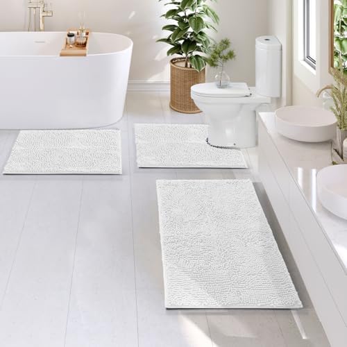 Hearth & Harbor Bathroom Rugs, Chenille Bath Mat - Image 2