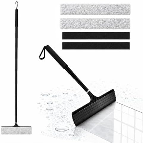 2 in 1 Window Squeegee with Adjustable Telescopic Pole, Shower Glass Squeegee by HighQualityKitchenAccessory