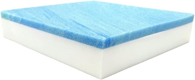 FoamRush 4" x 24" x 24" Gel Memory Foam Upholstery Square Cushion Medium Firm (Chair & Wheelchair Seat Cushion Replacement, Square Foam Dining Chairs, Couch, Sofa, Rubber Padding)