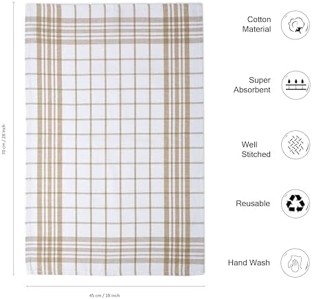 Encasa XO Kitchen Towels, Dish Cloths, Tea Towels 28"x18" - Image 3