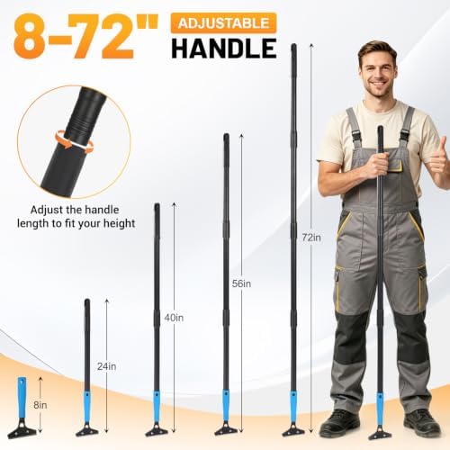 8‑72" Adjustable Heavy‑Duty Floor Scraper - Image 3