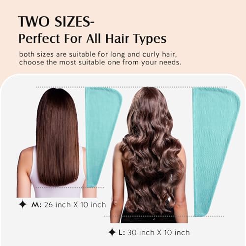 YFONG 2 Pack Large Microfiber Hair Towel Wrap - Image 4