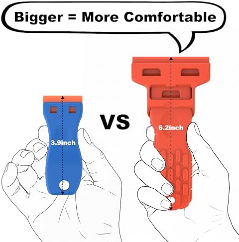 Dual-Width Plastic Razor Blade Scraper Tool Non Scratch - Image 2