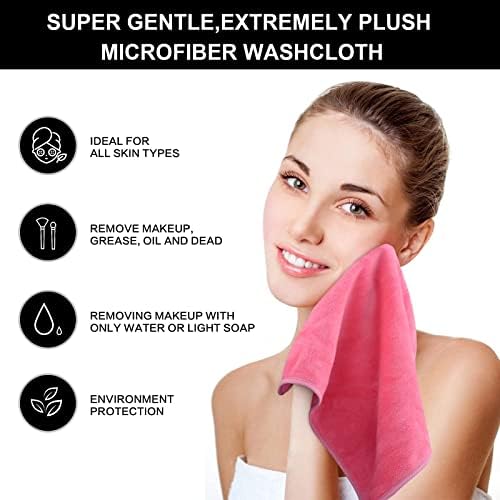 SINLAND Microfiber Facial Cloths Fast Drying Washcloth 12inch x 12inch Dark - Image 4