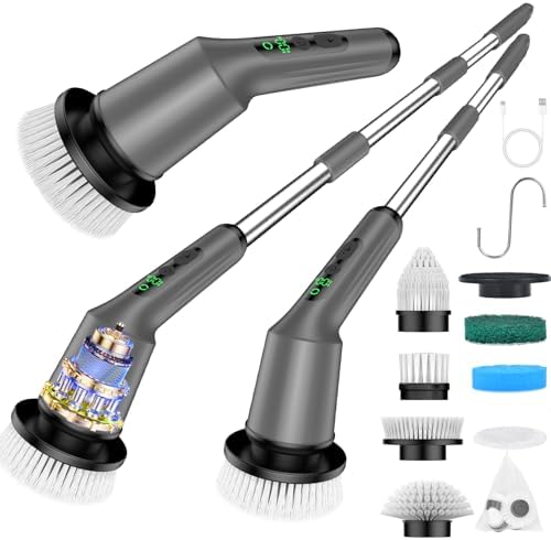 Electric Spin Scrubber for Bathroom, Shower Scrubber by CTMAST