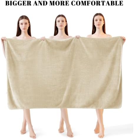 4 Pack Bath Towels Set 35 x 70in Extra Large, Ultra Soft Microfiber - Image 2