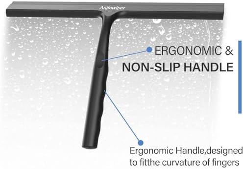 Shower Squeegee for Glass Doors, 10 Inch Shower Squeegee - Image 2