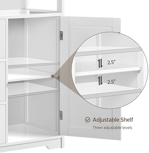 Yaheetech Large Freestanding Bathroom Storage Cabinet - Image 5