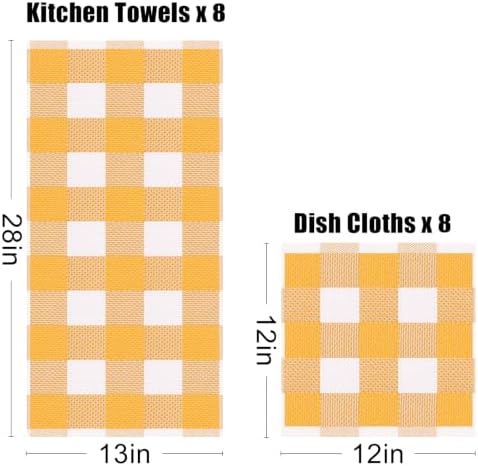 Homaxy Kitchen Towels and Dishcloths Set of 16 - Image 4
