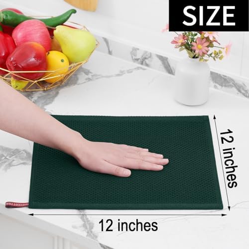 Homaxy 100% Cotton Waffle Weave Kitchen Dish Cloths - Image 5