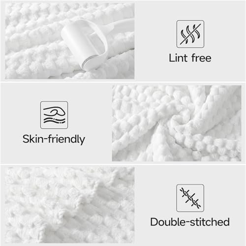 REDKISS White Microfiber Towels Set of 6-35x70 Inches Oversized Bath Sheets - Image 5