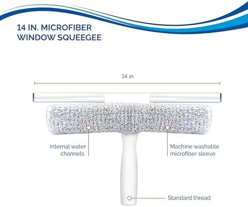 Unger 12” Outdoor Window Scrubber and Squeegee Kit - Image 5
