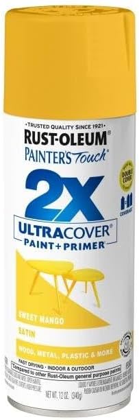 Rust-Oleum Painter's Touch 2X Ultra Cover Spray Paint, Sweet Mango | Indoor and - Image 2