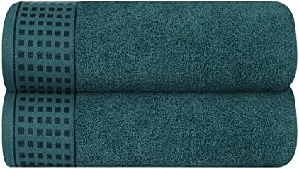 GLAMBURG 100% Cotton 2 Pack Oversized Bath Towel Set 28x55 Inches, Ultra Soft by GLAMBURG