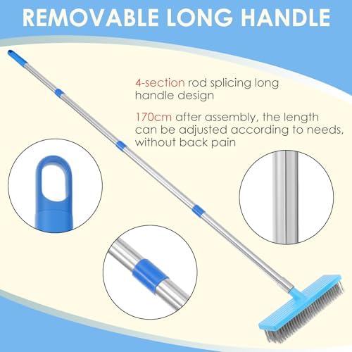 Deck Scrub Brush Stainless Steel Wire Floor Brush - Image 3
