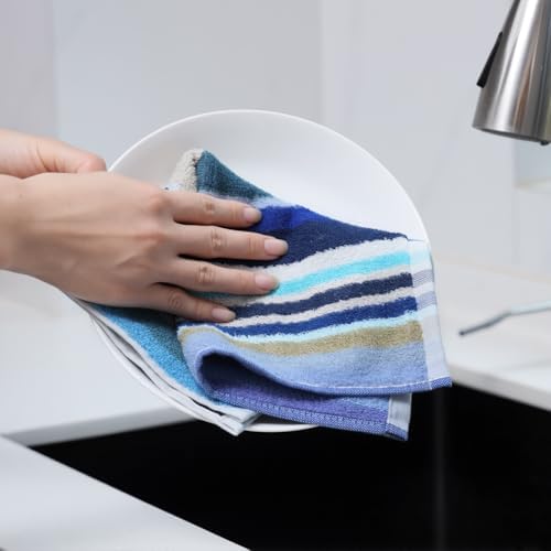 Oeleky Dish Cloths for Washing Dishes, Kitchen Hand Towels WashCloths - Image 5