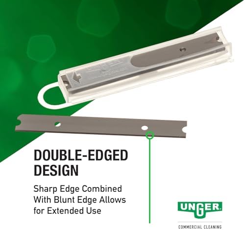 UNGER Commercial 4" Floor Scraper 10 Replacement Blades Reversible RB10C - Image 5