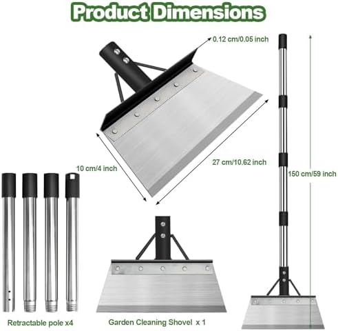 INCIKITI Multifunctional Garden Cleaning Shovel, Flat Shovel - Image 2