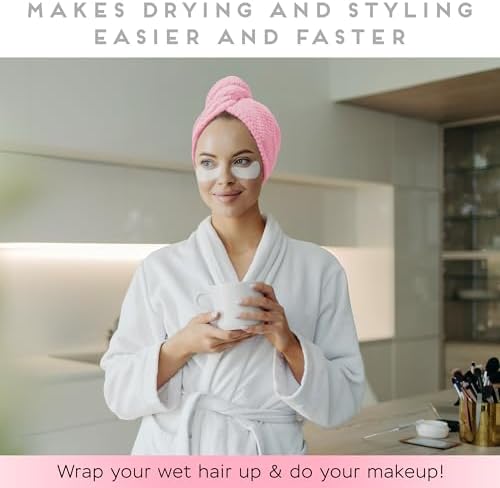 SimpleField 2 Pack Microfiber Hair Towel Wrap - Image 2