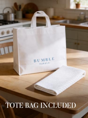 Bumble Kitchen Towels, 100% Cotton, Dish Towels White - Image 7