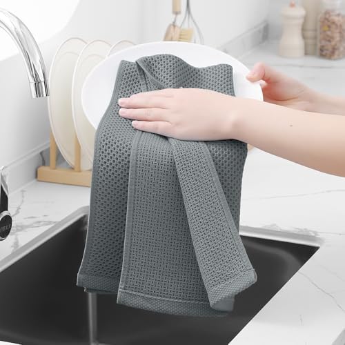 Homaxy 100% Cotton Waffle Weave Kitchen Towels - Image 4