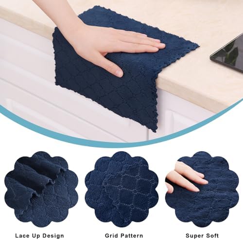 Homaxy 24 Pack Super Soft & Absorbent Dish Cloths - Image 2