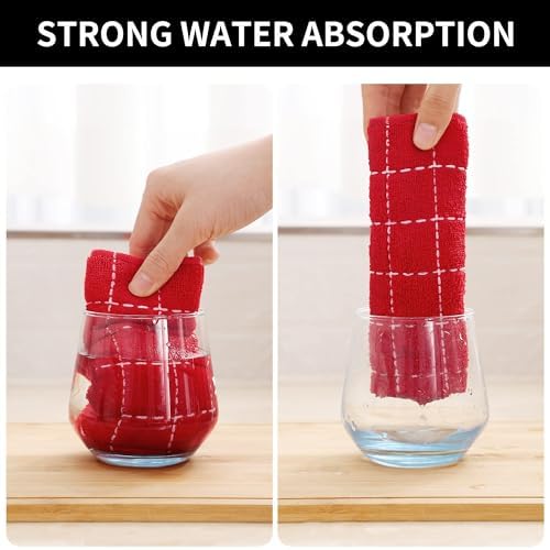 Homaxy 100% Cotton Terry Kitchen Towels, 2 Pack - Image 3