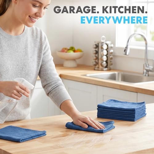 Simpli-Magic Cotton Shop Towels 14"x12" – Reusable Cleaning Shop Rags - Image 4