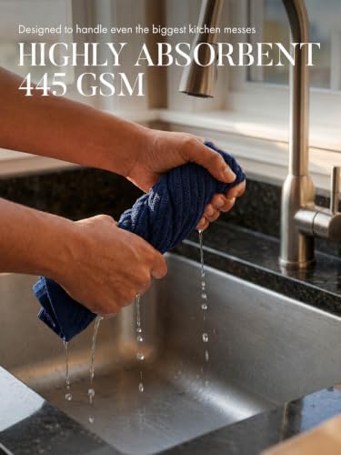Bumble Kitchen Towels, 100% Cotton, Dish Towels Navy - Image 4