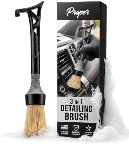 Premium Boars Hair Detailing Brush by ProperDetailingCo